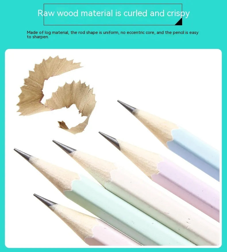 Basswood high-end thermal transfer pencil with six-angle rod design, barrel of 50 pencils.