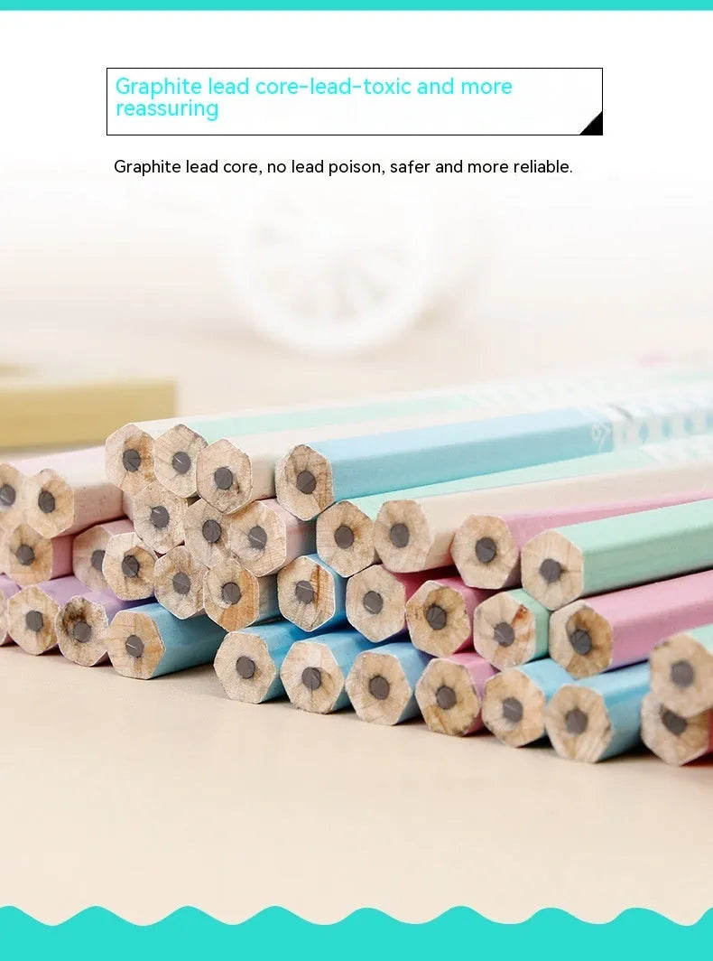 Basswood high-end thermal transfer pencil with six-angle rod design, barrel of 50 pencils.