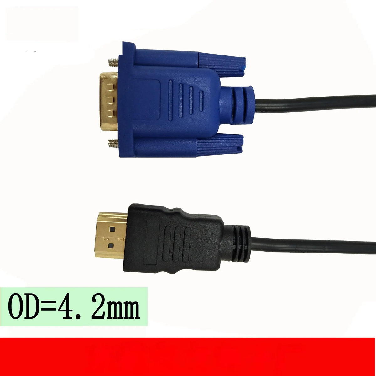 HDMI to VGA HD conversion cable with copper clad steel core for 1080p 60Hz smooth video