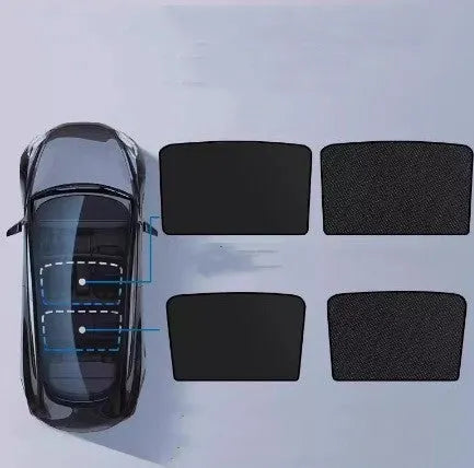 Ice crystal skylight sun visor in beige for car thermal insulation