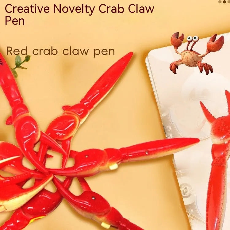 Crab design novelty ballpoint pen with a playable pressing can clip.