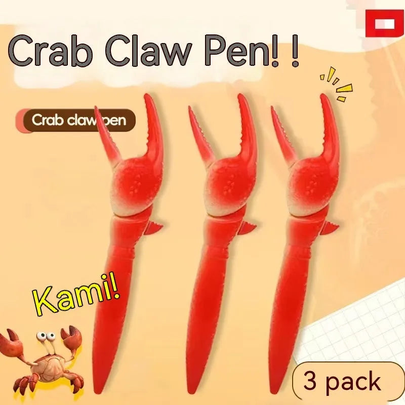 Crab design novelty ballpoint pen with a playable pressing can clip.
