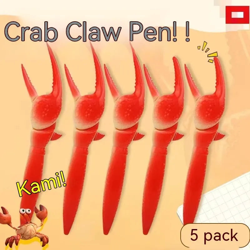 Crab design novelty ballpoint pen with a playable pressing can clip.