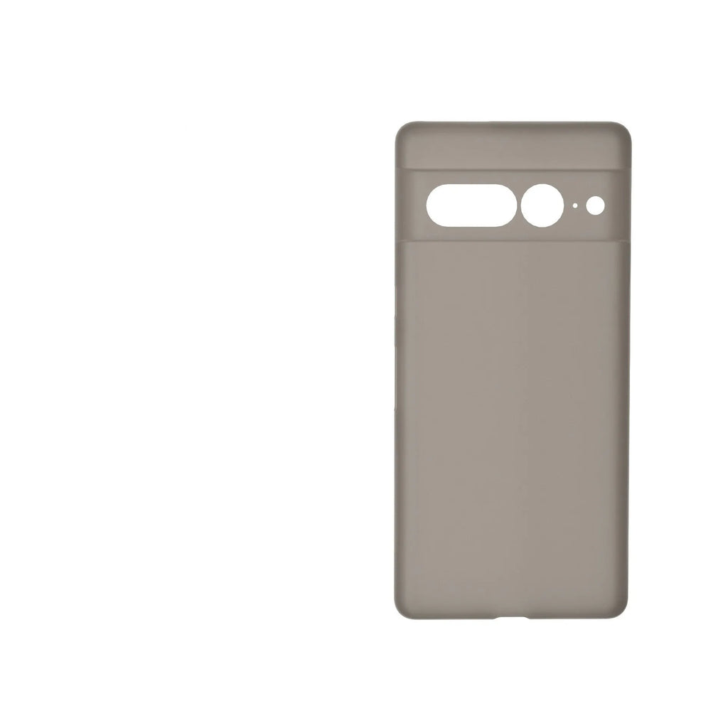 PP frosted anti-fingerprint phone case for Google Pixel in transparent white, transparent black, or solid black.