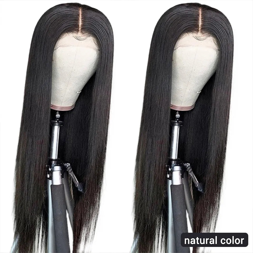 Wine red mid-length straight wig, approximately 70cm and 230g, with adjustable button net