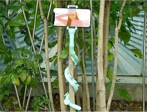 Black flexible rubber mobile phone holder extended to 62cm with 360-degree rotating head