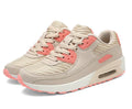 Women's casual beige shoes with a 3.5cm low heel on a white background.
