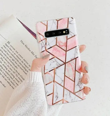 Electroplated marble pattern TPU phone case for Huawei and Samsung smartphones