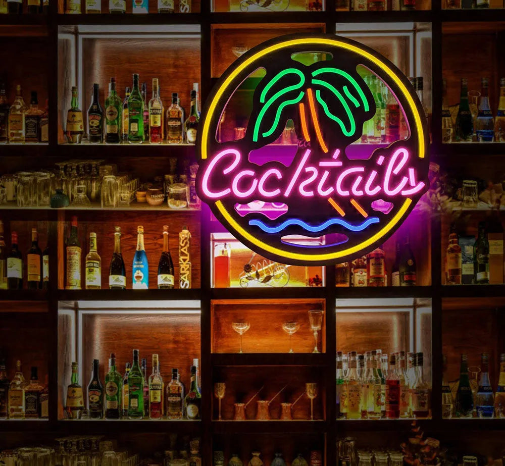 LED coffee neon billboard advertising light with mixed colour illumination for business decoration