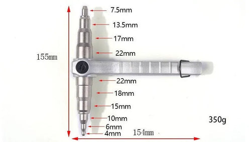 Manual tube expander tool for air conditioning refrigeration work with alloy steel construction