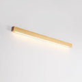 Wooden log strip wall lamp with LED lighting in walnut finish