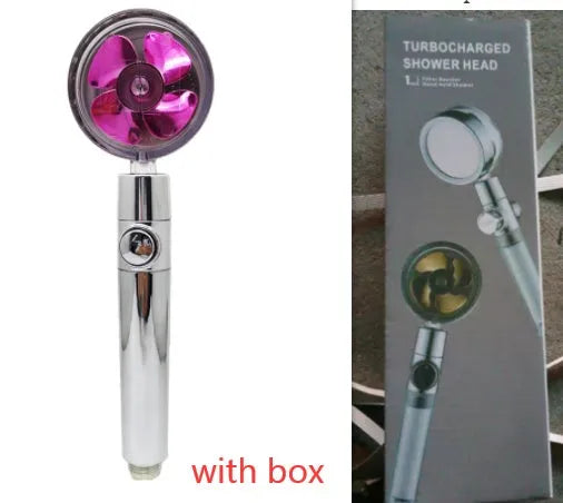 ABS water saving shower head with round head, chrome alloy finish, and 360-degree rotating joint