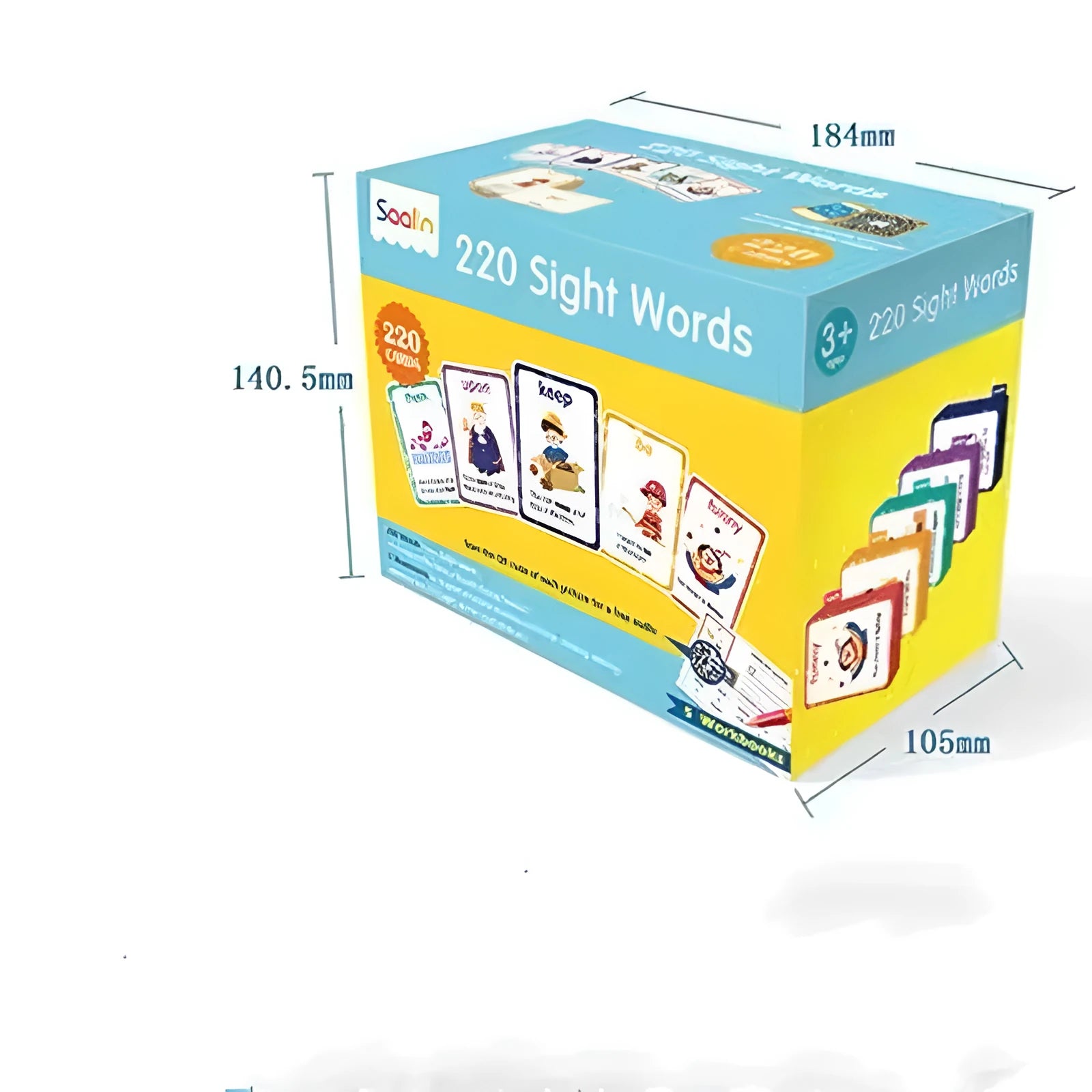 220 high frequency word card gift box set with five interactive workbooks for early childhood education
