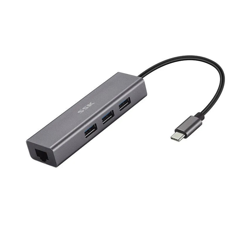 11-in-1 USB C hub adapter with HDMI VGA USB 3.0 Ethernet PD and card reader ports, metal casing