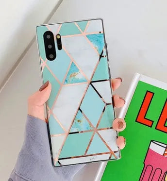 Electroplated marble pattern TPU phone case for Huawei and Samsung smartphones