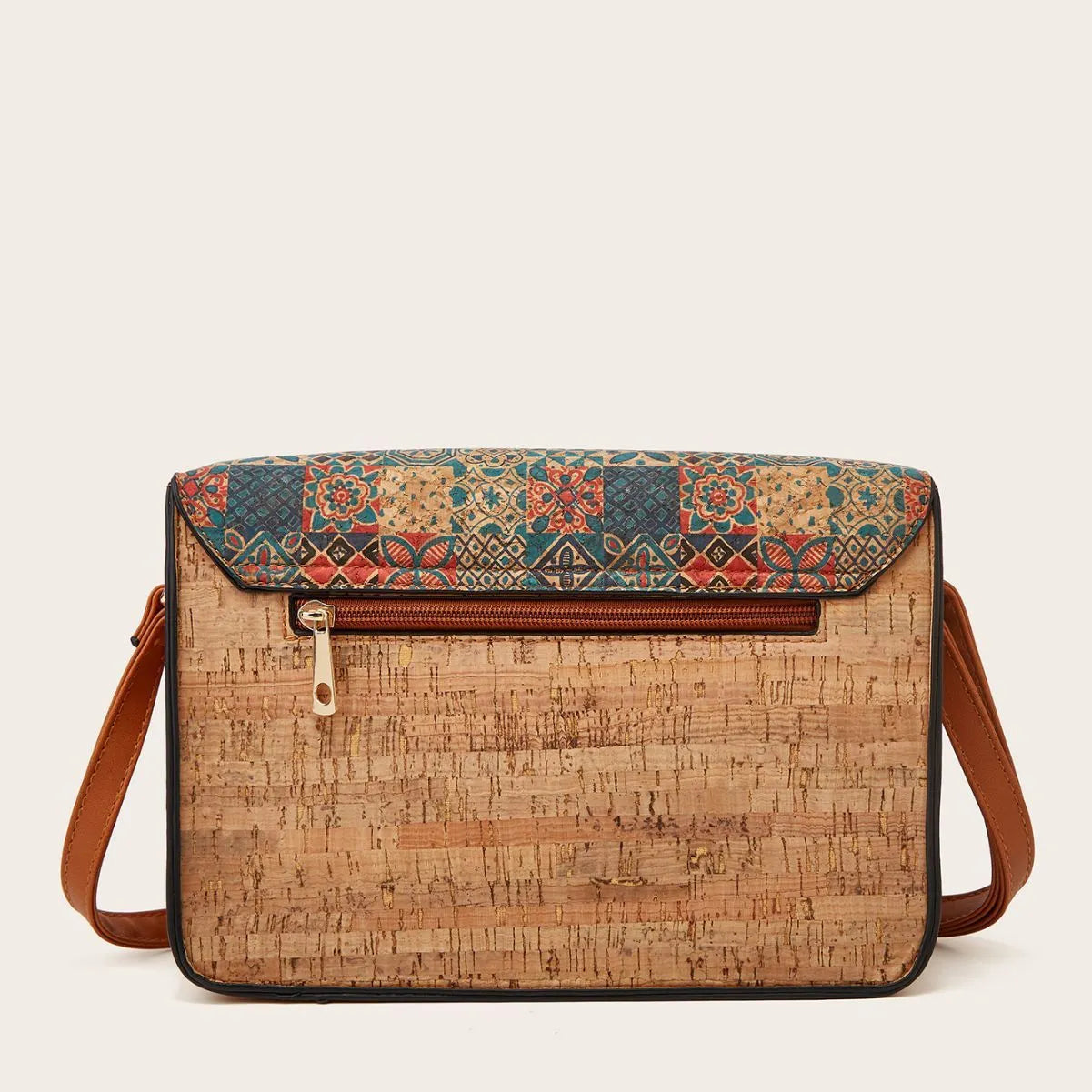 Women's printed one-shoulder crossbody bag in PU leather with large capacity, shown in a choice of colours.