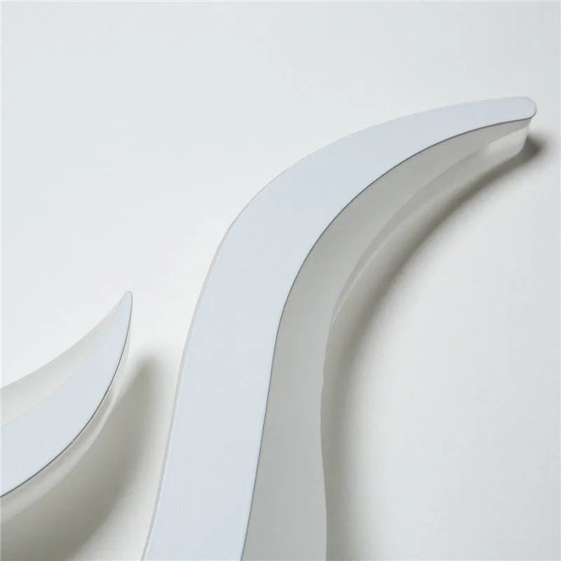 Flame model LED stairway corridor light fixture with matte white finish and acrylic shade on ceiling