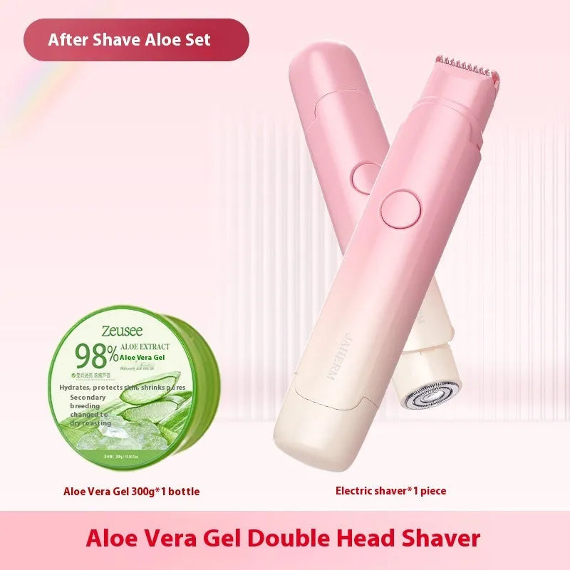 Apricot unisex electric hair trimmer with dual head for wet dry shaving of armpits and private areas