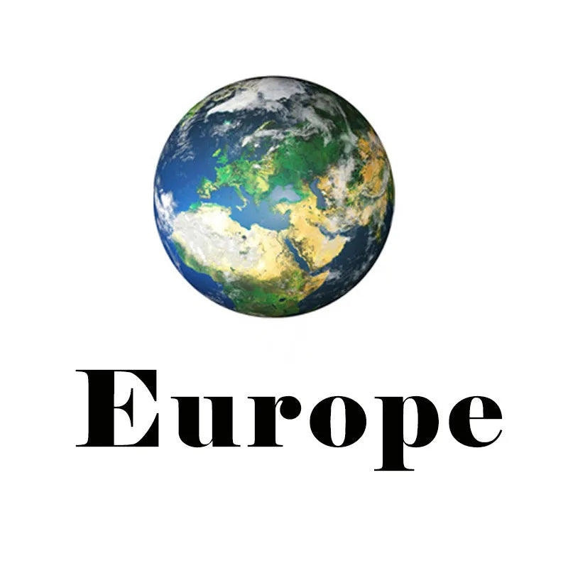 Glow in the dark 3D Earth planet wall sticker in various sizes on a dark background