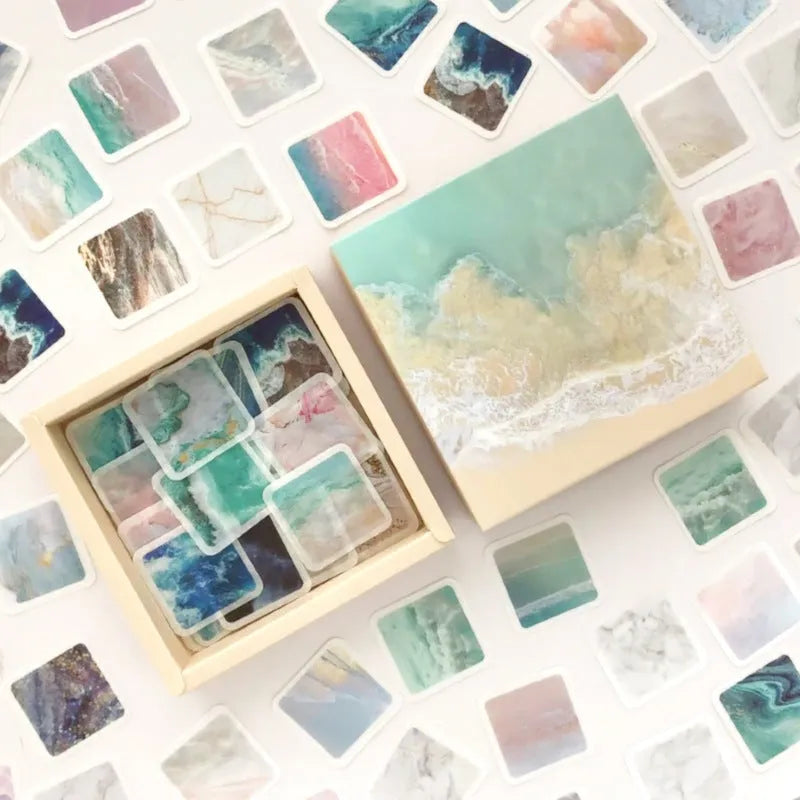 200 pc box set washi paper stickers stationery diary decoration multi colour Japanese paper stickers