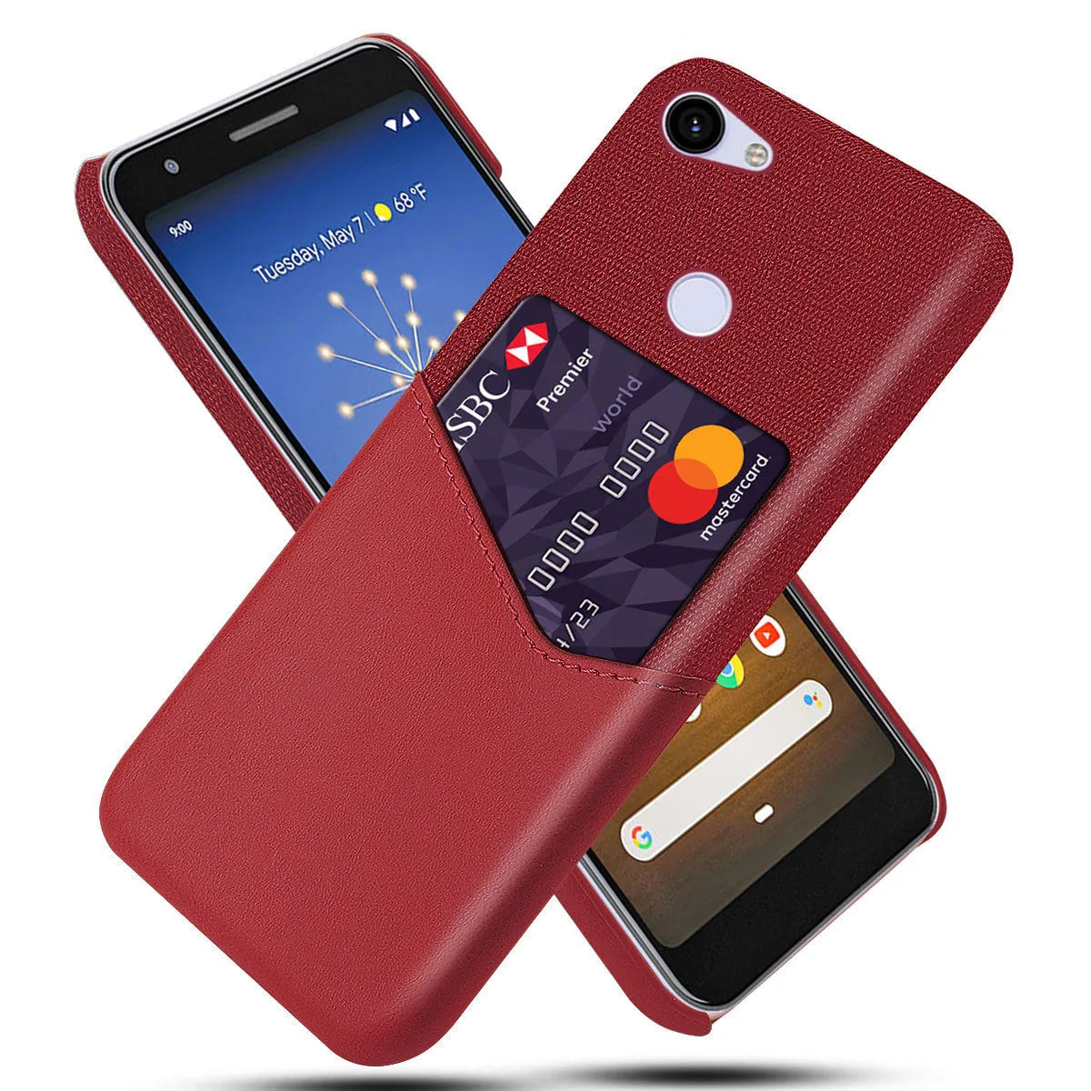 Leather Google Pixel phone case in solid colour with waterproof and drop-resistant protection