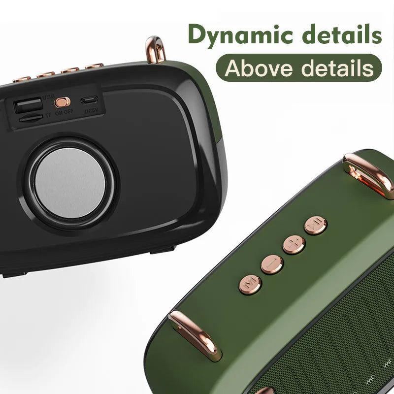 Portable Bluetooth subwoofer speaker in multiple colours with compact 138mm width design