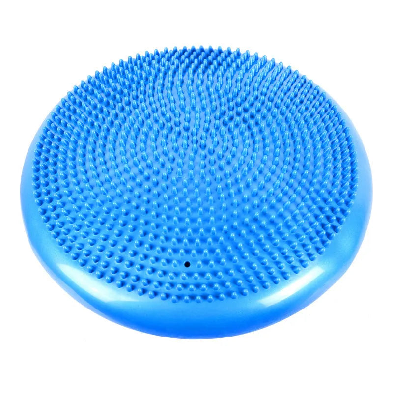 Inflatable PVC balance board 34cm diameter with tactile nubs and smooth raised nubs, for yoga fitness and posture training