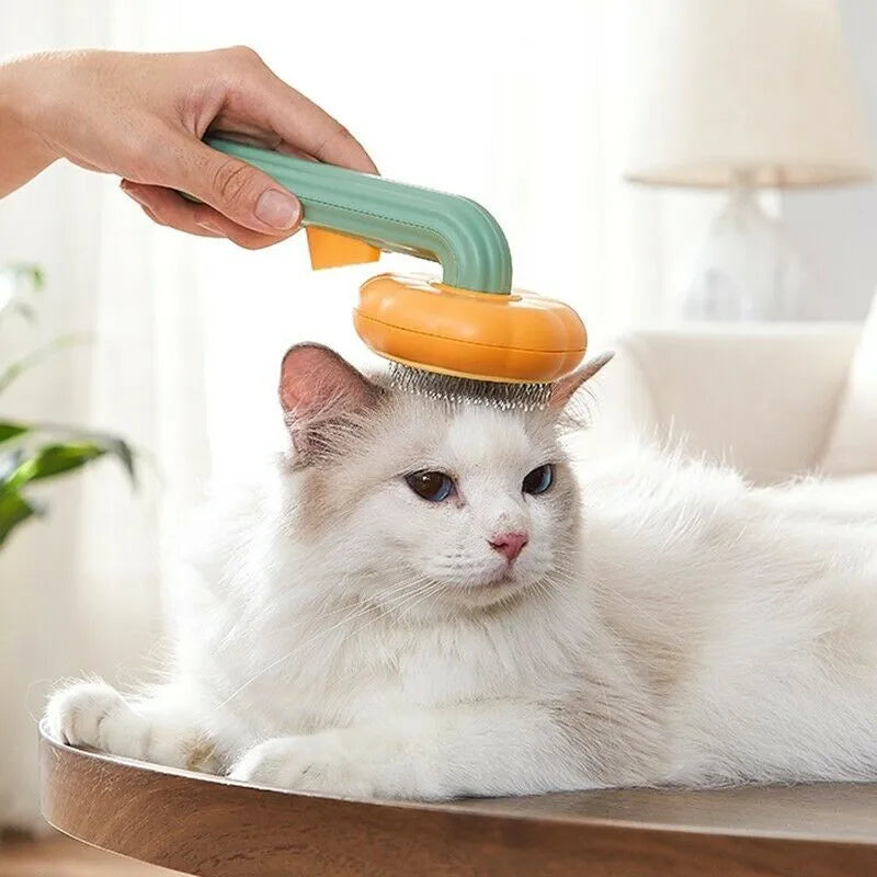 Pumpkin self cleaning slicker brush for dogs and cats, 19.5 x 8.4cm, ABS and stainless steel