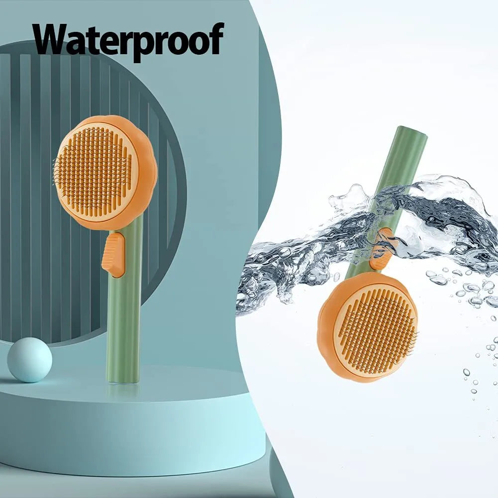 Pumpkin self cleaning slicker brush for dogs and cats, 19.5 x 8.4cm, ABS and stainless steel
