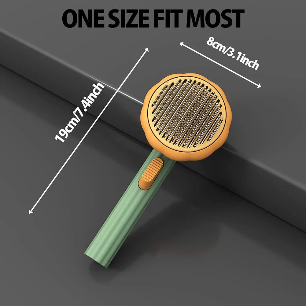 Pumpkin self cleaning slicker brush for dogs and cats, 19.5 x 8.4cm, ABS and stainless steel