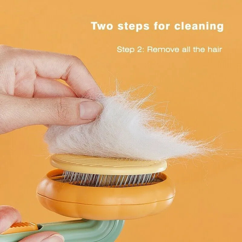 Pumpkin self cleaning slicker brush for dogs and cats, 19.5 x 8.4cm, ABS and stainless steel