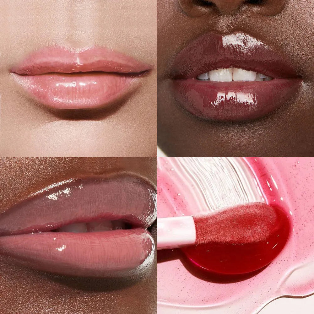 PHOFAY Juicy Lip Oil 4.8ml tube with doe-foot applicator, non-sticky moisturising lip gloss, shades 01-08