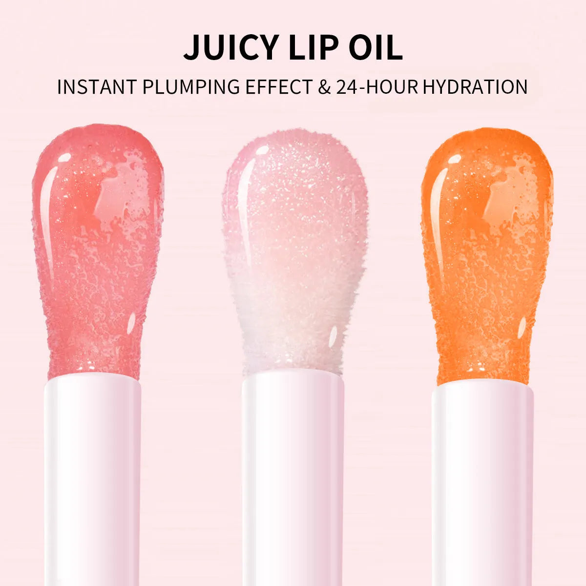 PHOFAY Juicy Lip Oil 4.8ml tube with doe-foot applicator, non-sticky moisturising lip gloss, shades 01-08