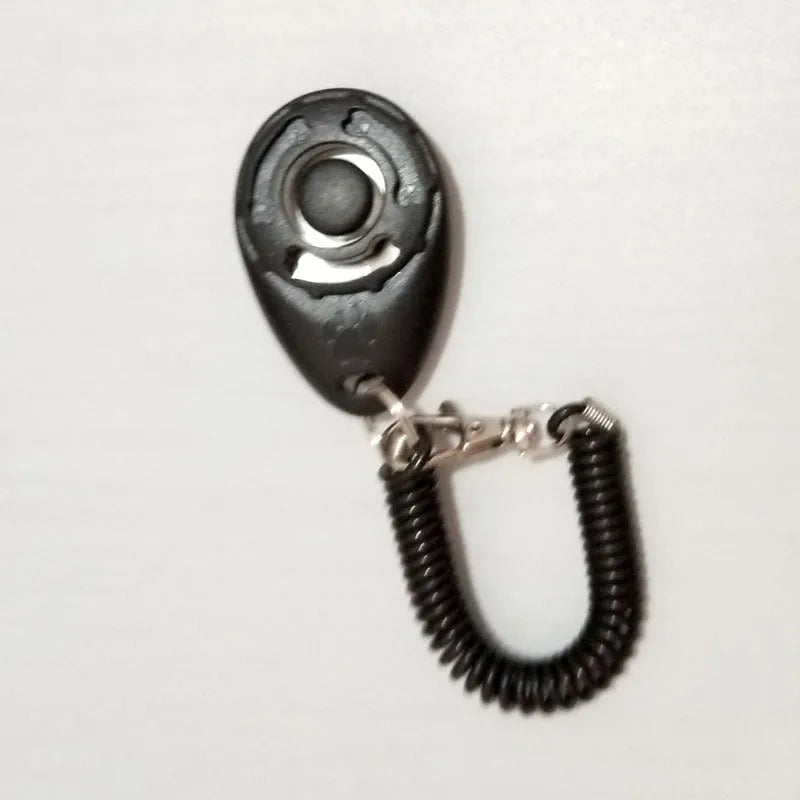 Dog training clicker in multiple colours with wrist strap for positive reinforcement training