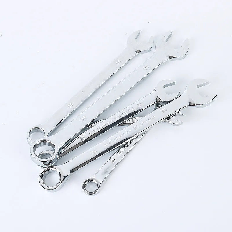 61-piece chrome vanadium steel socket wrench set with ratchets and extensions for auto repair.