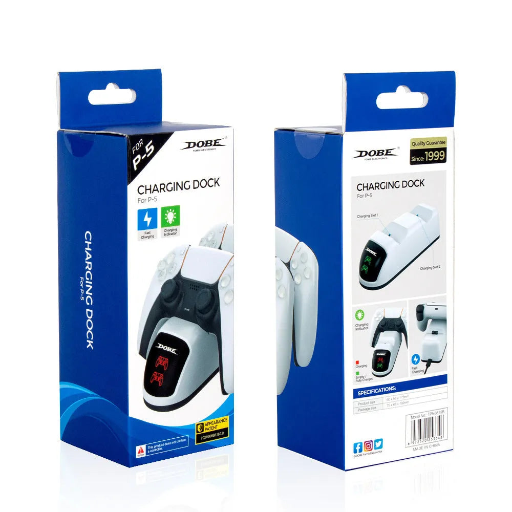 Type-C USB contact charger with LED breathing light and handle, shown in green and blue illuminated versions.