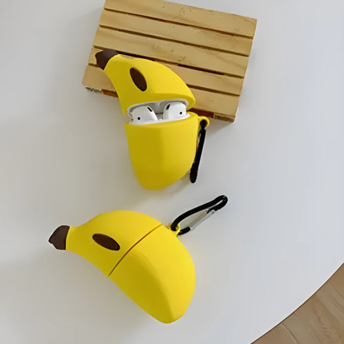 Yellow banana design silicone cover for AirPods Pro 3rd generation wireless earbuds