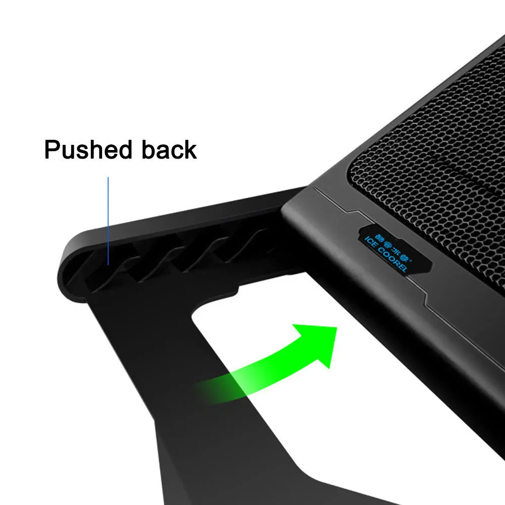 Metal mesh laptop cooling board with LCD display and six-speed control for notebooks