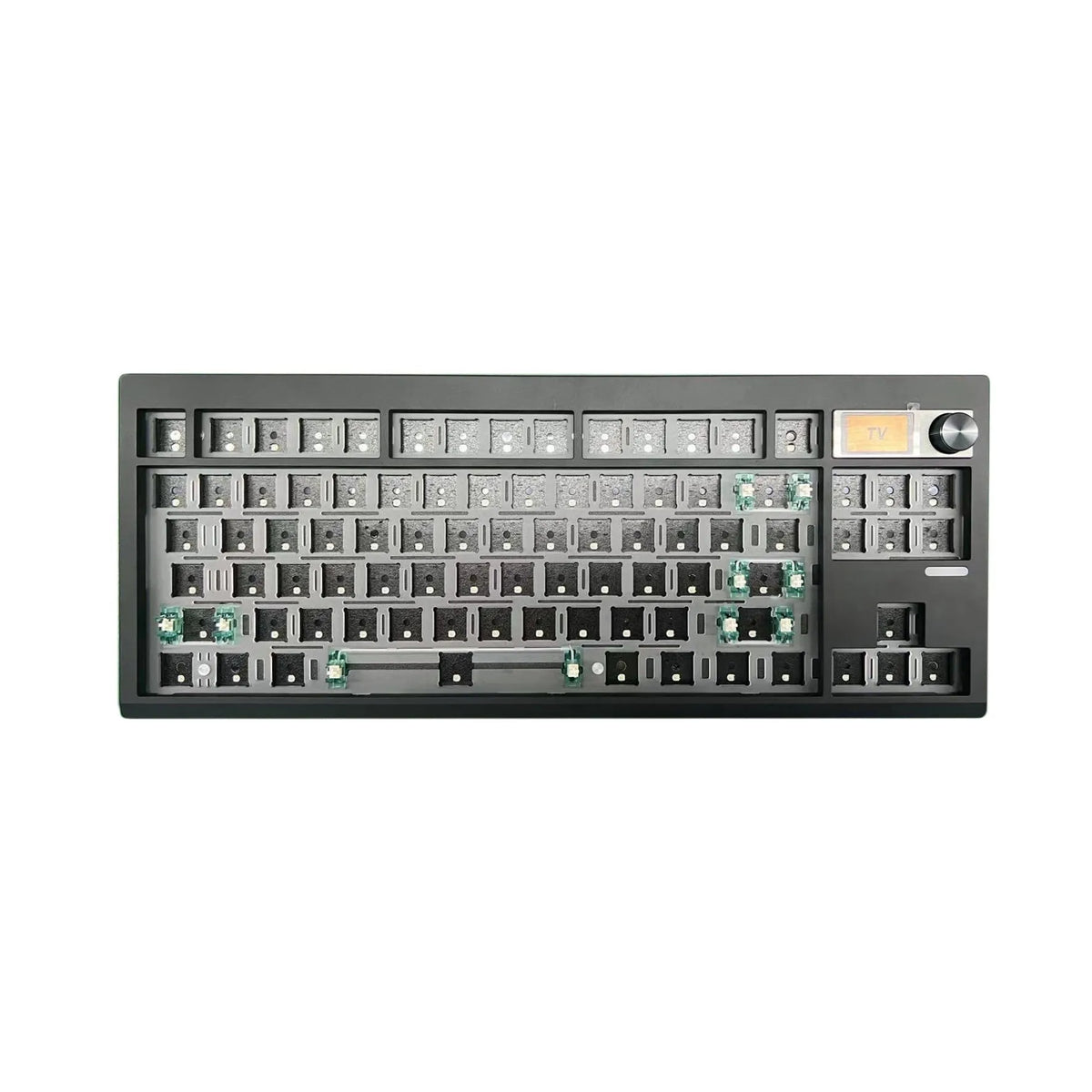 DIY mechanical keyboard kit with knob, hot swap, RGB backlight, ABS body, 43 x 15 x 5cm, USB cable