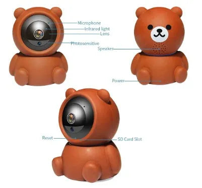 1080P WiFi IP security camera with infrared night vision and motion detection
