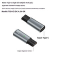USB-C charging adapter for electric shavers with aluminium alloy casing in black or grey