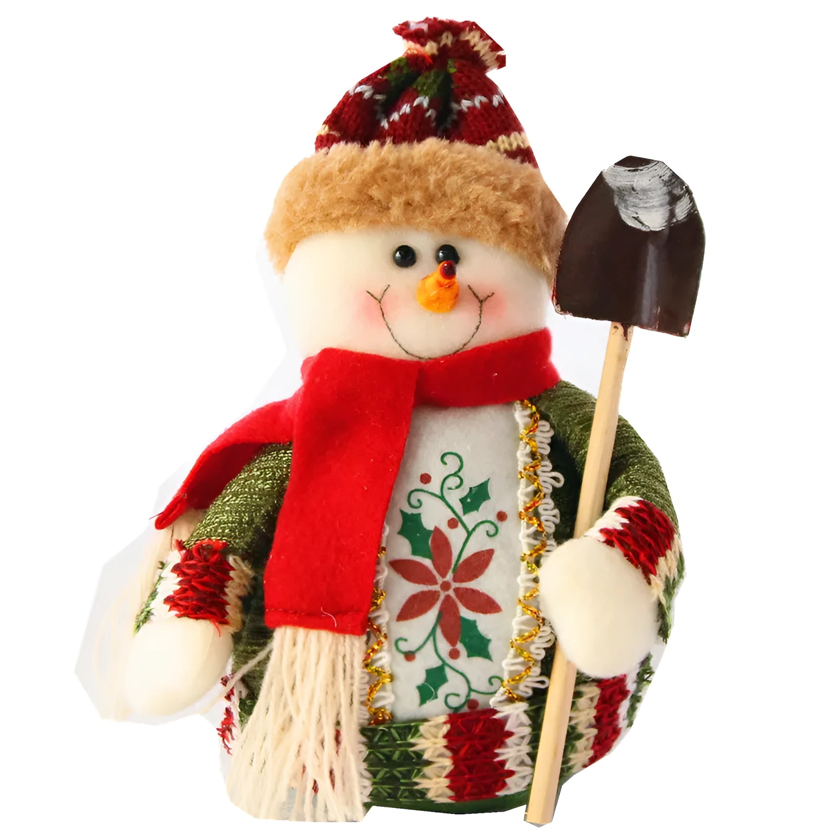 Flannel Christmas decorations set with snowman, elk, and old man 18x13cm hanging ornaments
