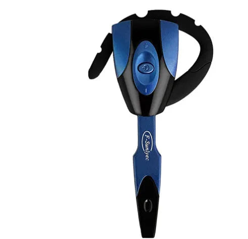 A single over-the-ear Bluetooth headset for hands-free calls, shown in various colours.