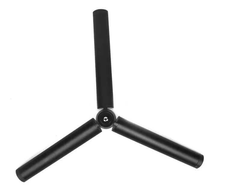 Black aluminium alloy mobile tripod handheld stabiliser for Apple iPhone smartphones