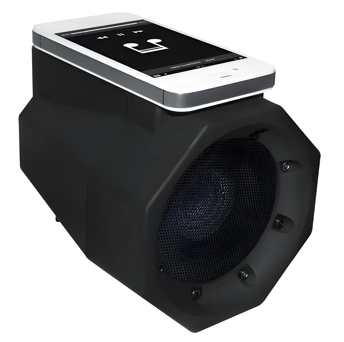 Black mobile creative mutual inductance speaker, 122x100x100mm, with USB, 3.5mm jack, 3W output