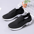 Women's casual lace-up sneaker in mesh with a round toe and non-slip sole