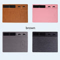 32cm wireless charging gaming mouse pad with phone holder in black, brown, grey, or pink colour options