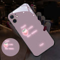 Luminous daisy design iPhone case with voice-activated colour light on an Apple iPhone