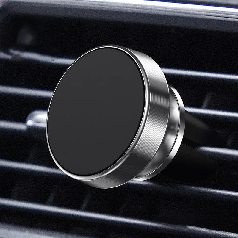 Aluminium alloy magnetic car phone holder with CD texture in black, gold or silver colours