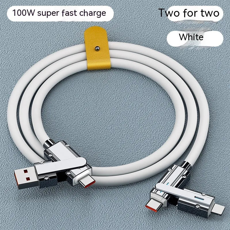 Orange fast charge cable 1m with zinc alloy connector for mobile phones